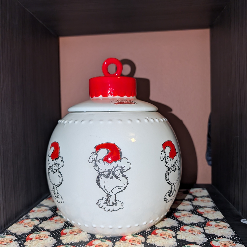 The Grinch Ornament Cookie Jar